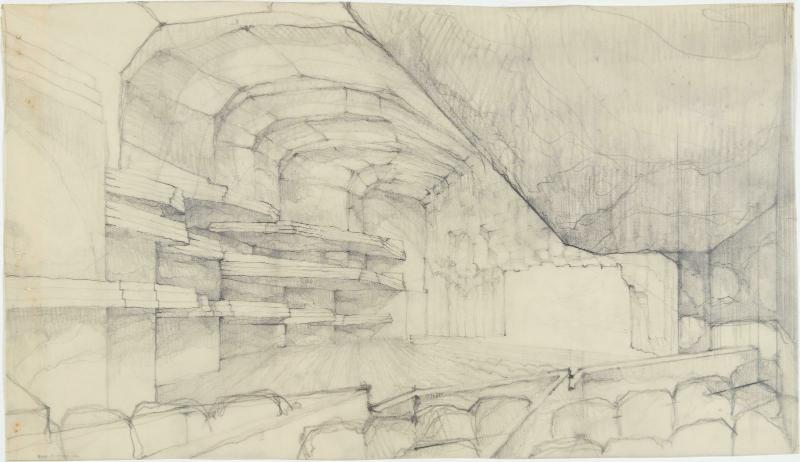 Juan Daniel Fullaondo, « Concours pour la rénovation du Théâtre Royal, Madrid, Espagne » : « Perspective », 1964