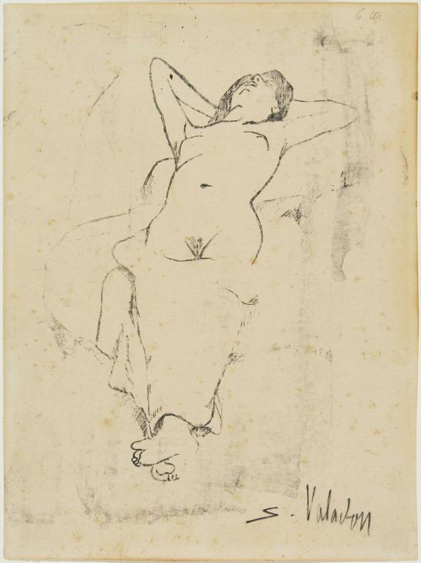 Suzanne Valadon (Marie-Clémentine Valadon, dit), Femme nue étendue [vers 1895] 