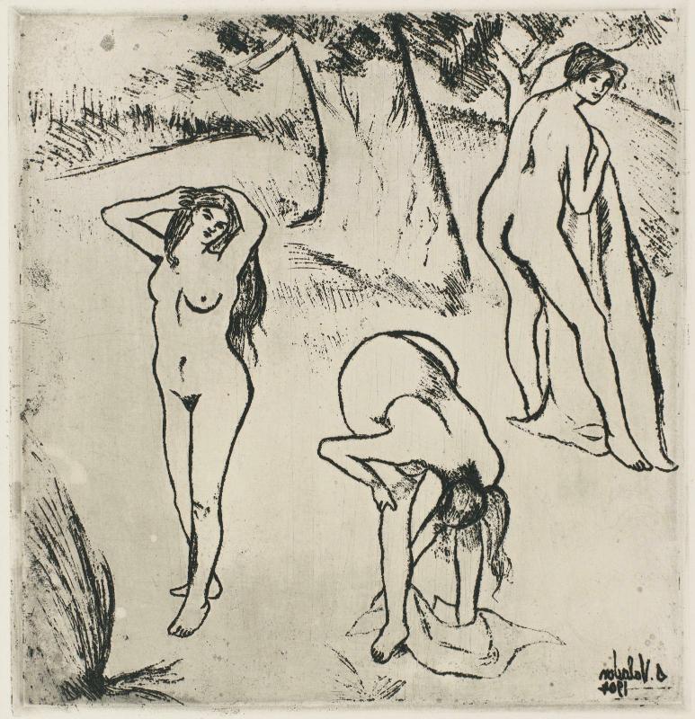 Suzanne Valadon (Marie-Clémentine Valadon, dit), Femmes nues sous les arbres 1904 