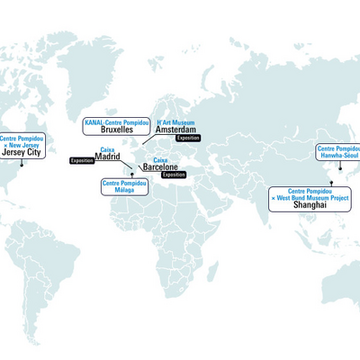 centre Pompidou Constellation à l'international : carte des implantations