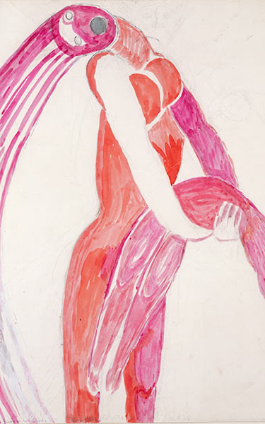 Exposition "Louise Bourgeois. Extrême tension", BNF x Centre Pompidou : affiche : détail d'une oeuvre de Louise Bourgeois