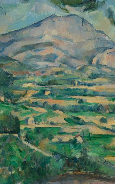 Exposition "Cezanne et nous", Grand Palais x Centre Pompidou : affiche : détail d'une oeuvre de Cezanne : sommet de la Montagne Sainte-Victoire