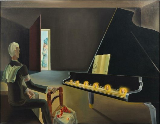 Salvador Dalí, Hallucination partielle. Six images de Lénine sur un piano 1931 